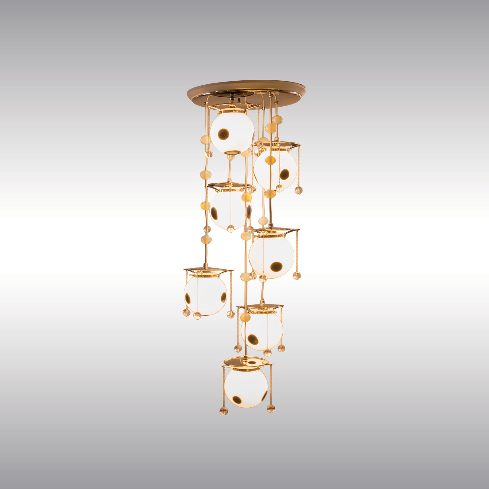 WOKA LAMPS VIENNA - OrderNr.: 21409|Koloman Moser Chandelier - Design: Koloman (Kolo) Moser