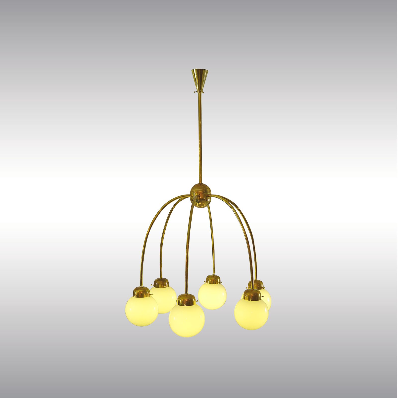 WOKA LAMPS VIENNA - OrderNr.: 21605|6 - arm chandelier, M I pe40 - Design: Josef Hoffmann