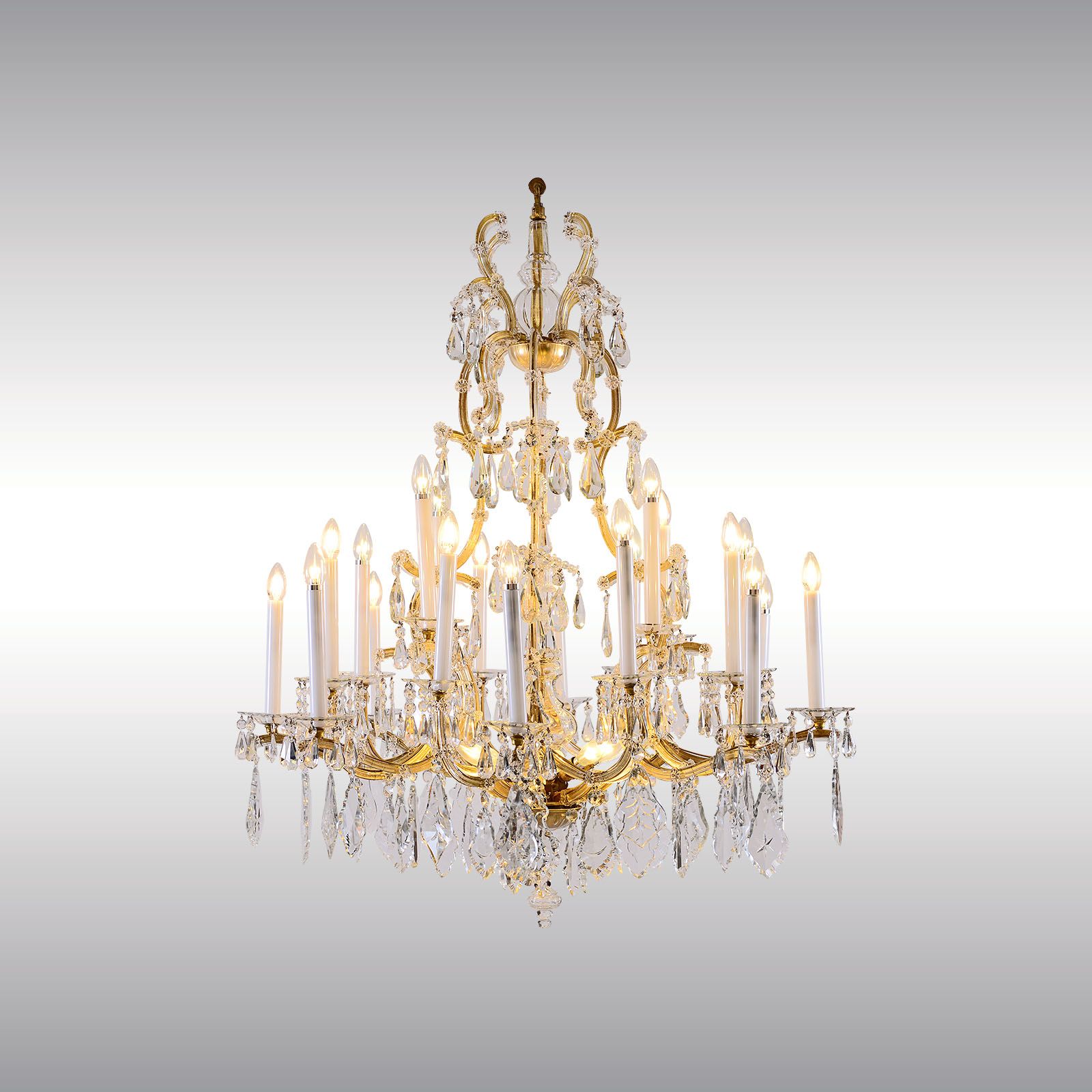 WOKA LAMPS VIENNA - OrderNr.:  80056|Very big magnificent Lobmeyr Maria Theresien Chandelier, 1910