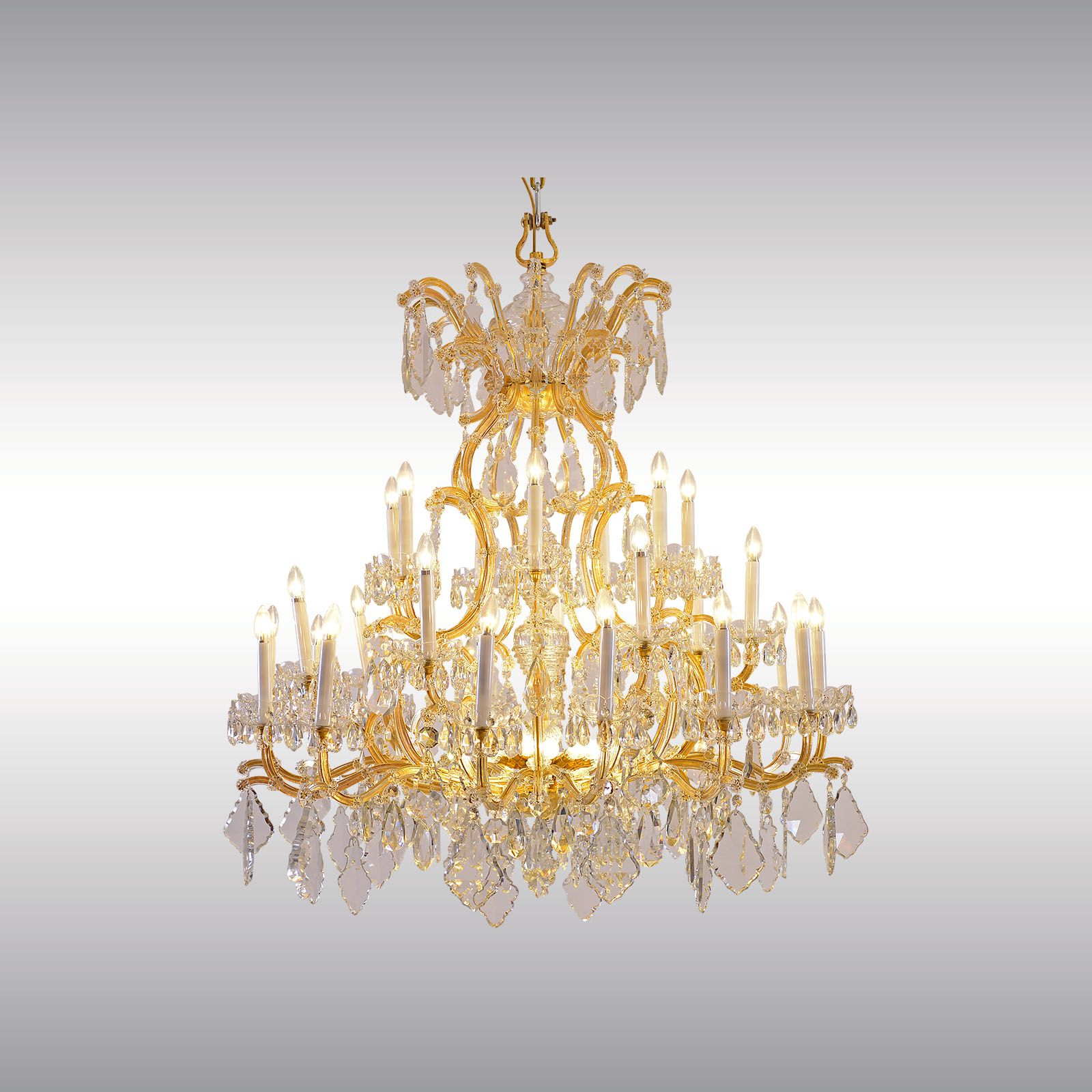 WOKA LAMPS VIENNA - OrderNr.: 44036|Very big magnificent Lobmeyr Maria Theresien Chandelier, 1910 - Design: Maria Theresien Stil