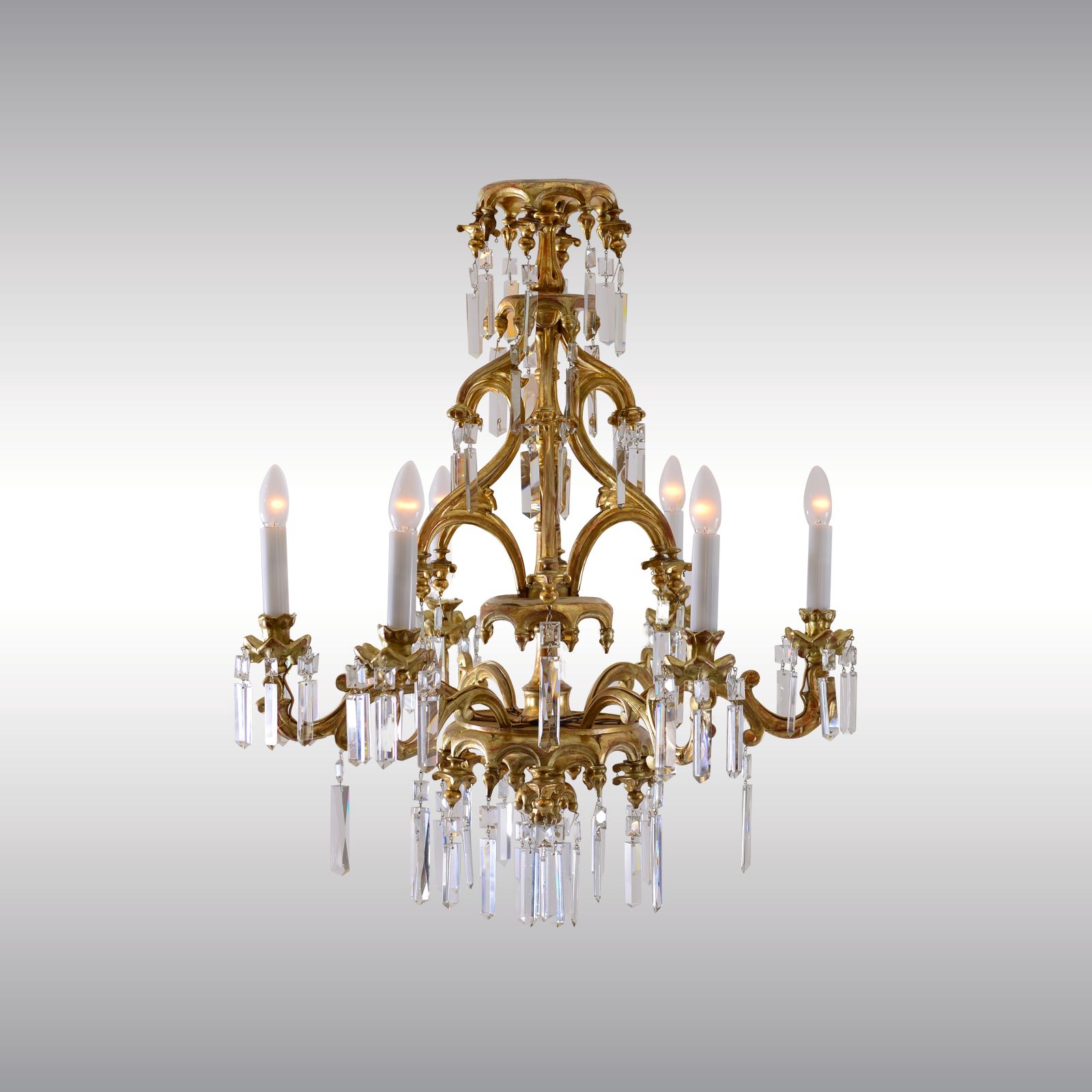 WOKA LAMPS VIENNA - OrderNr.: 80051|Historistischer Luster Laxenburger Gotik - Design: The Ringstrasse-Style in Vienna