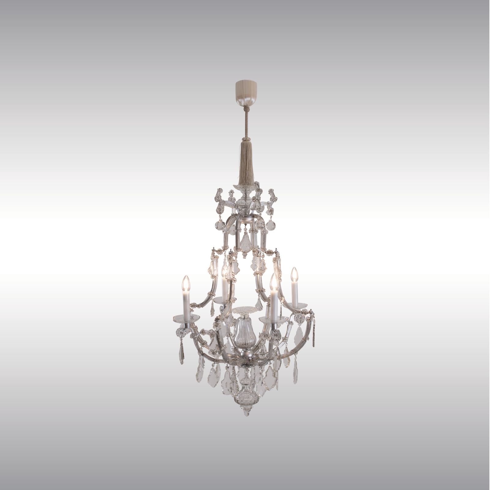 WOKA LAMPS VIENNA - OrderNr.: 44057|Baroque glass Chandelier 18th century