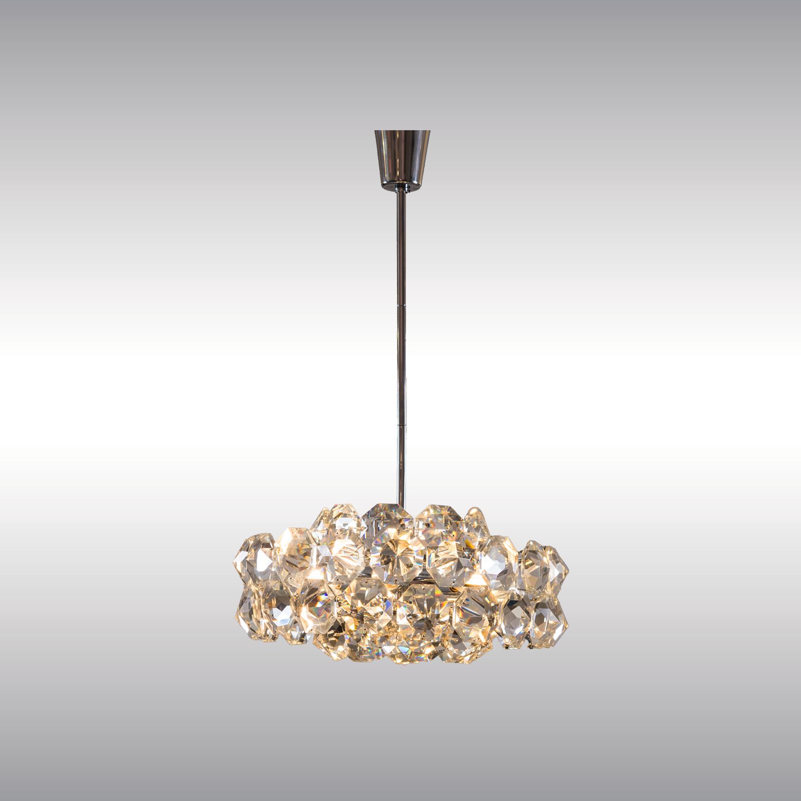 WOKA LAMPS VIENNA - OrderNr.: 70049|Brilliant Bakalowits 1960 Chandelier - Design: Bakalowits