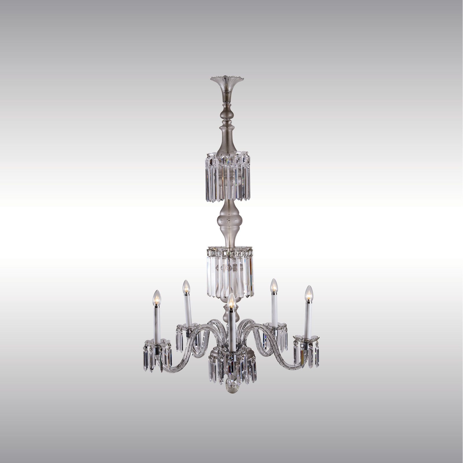 WOKA LAMPS VIENNA - OrderNr.: 60026|Elegant Glass Chandelier 1960 - Design: Austrian Mastercraft