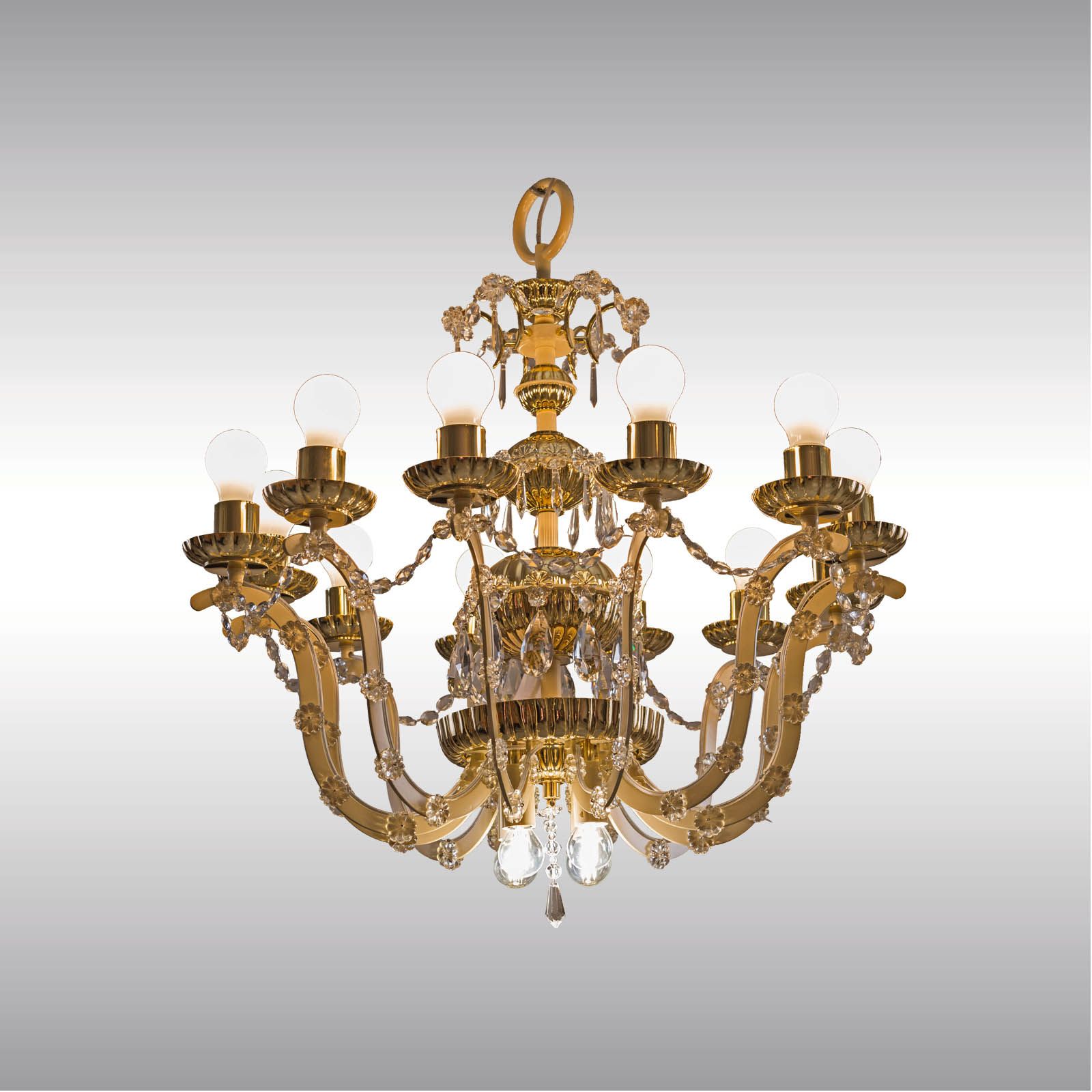 WOKA LAMPS VIENNA - OrderNr.:  50078|Magnificent WOKA Chandelier mid century modern