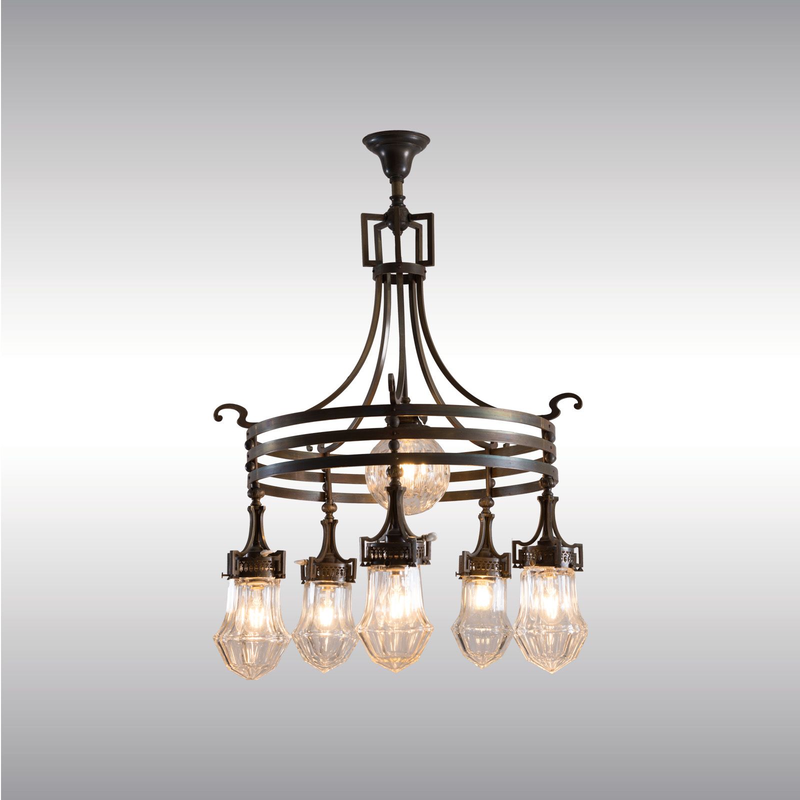 WOKA LAMPS VIENNA - OrderNr.: 70059|Modernist Jugendstil Chandelier - Design: The Ringstrasse-Style in Vienna