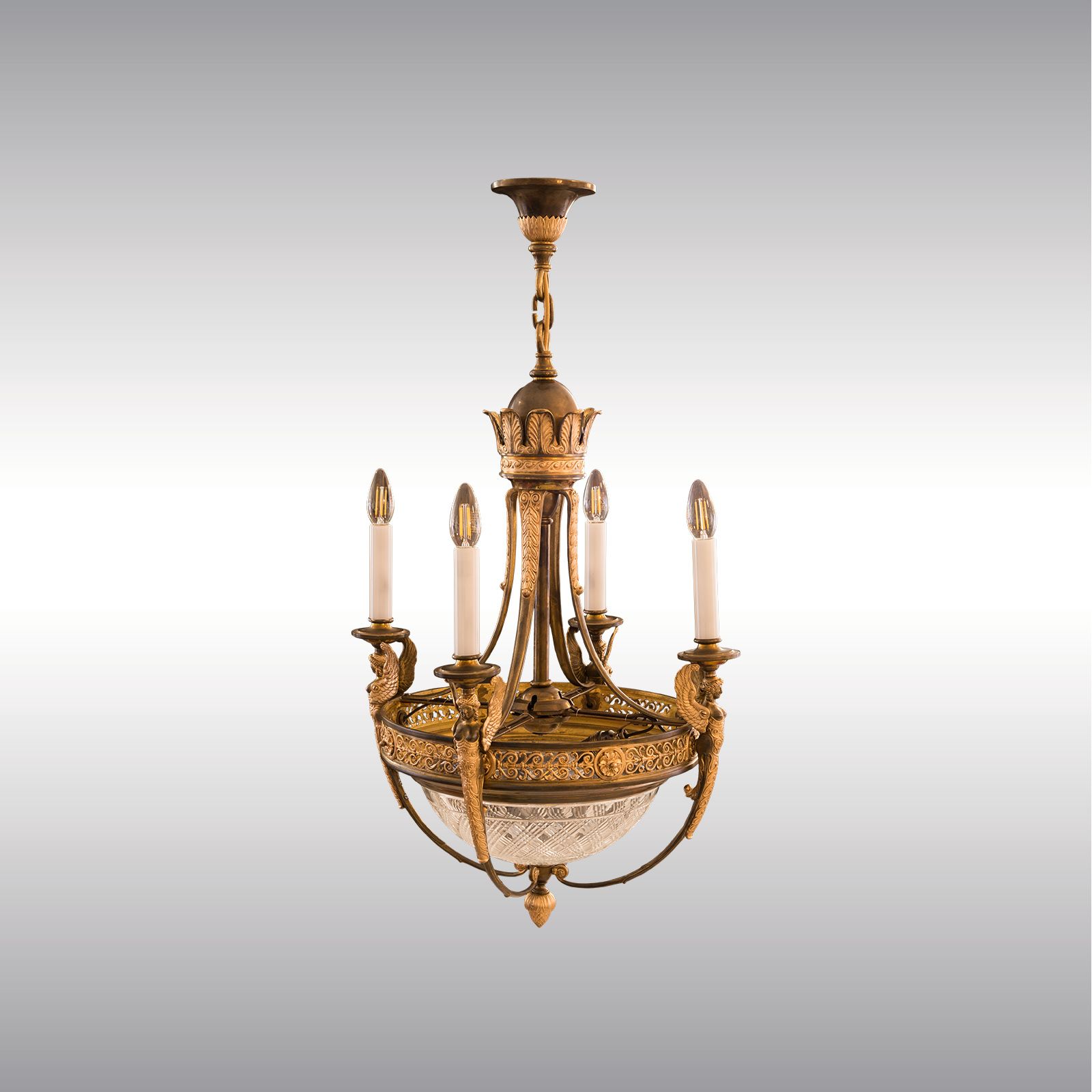 WOKA LAMPS VIENNA - OrderNr.: 80063|Empire Chandelier 1920 - Design: The Ringstrasse-Style in Vienna