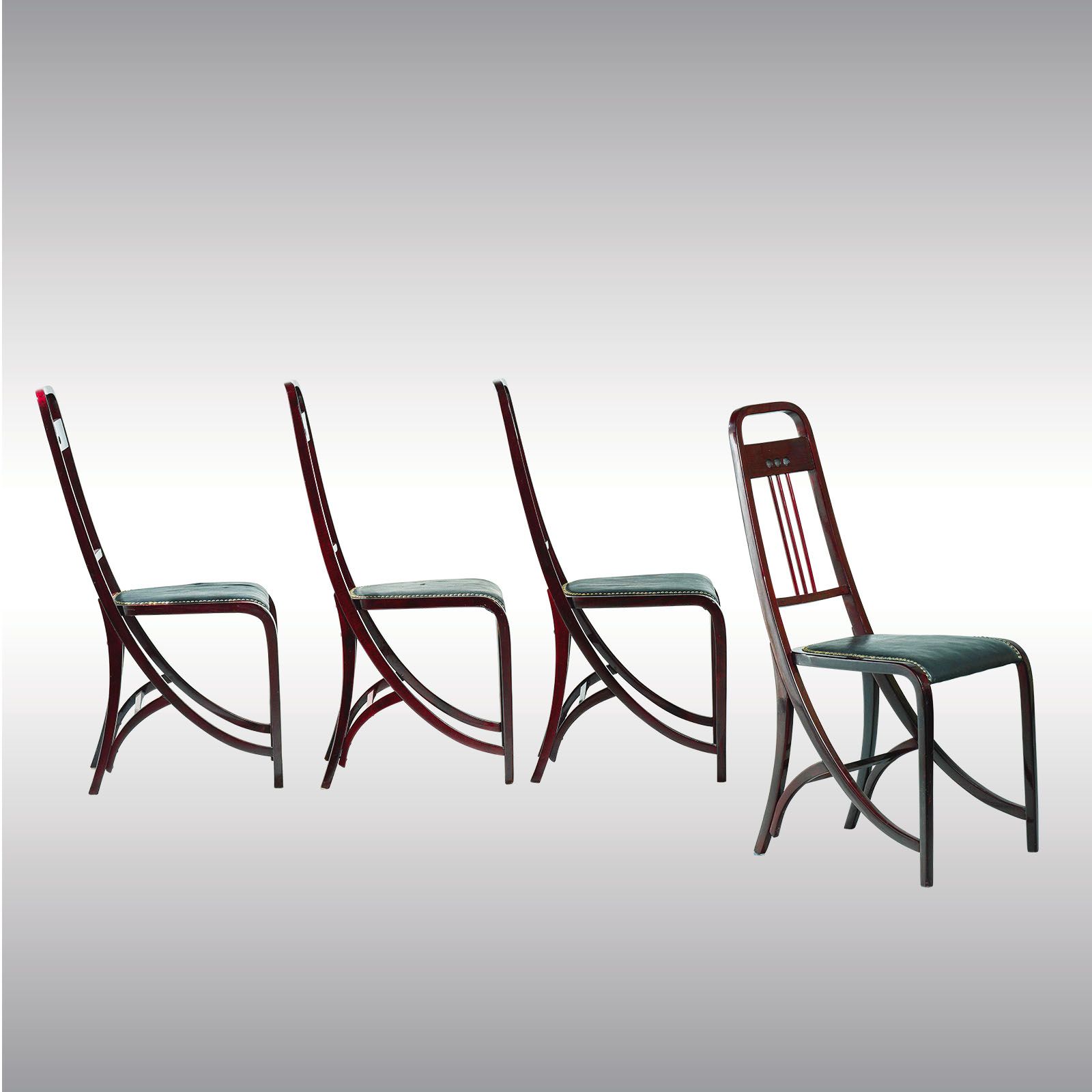 WOKA LAMPS VIENNA - OrderNr.: 50501|Set of four chairs 511 from 1904, Gebrüder Thonet - Design: Thonet Gebrueder