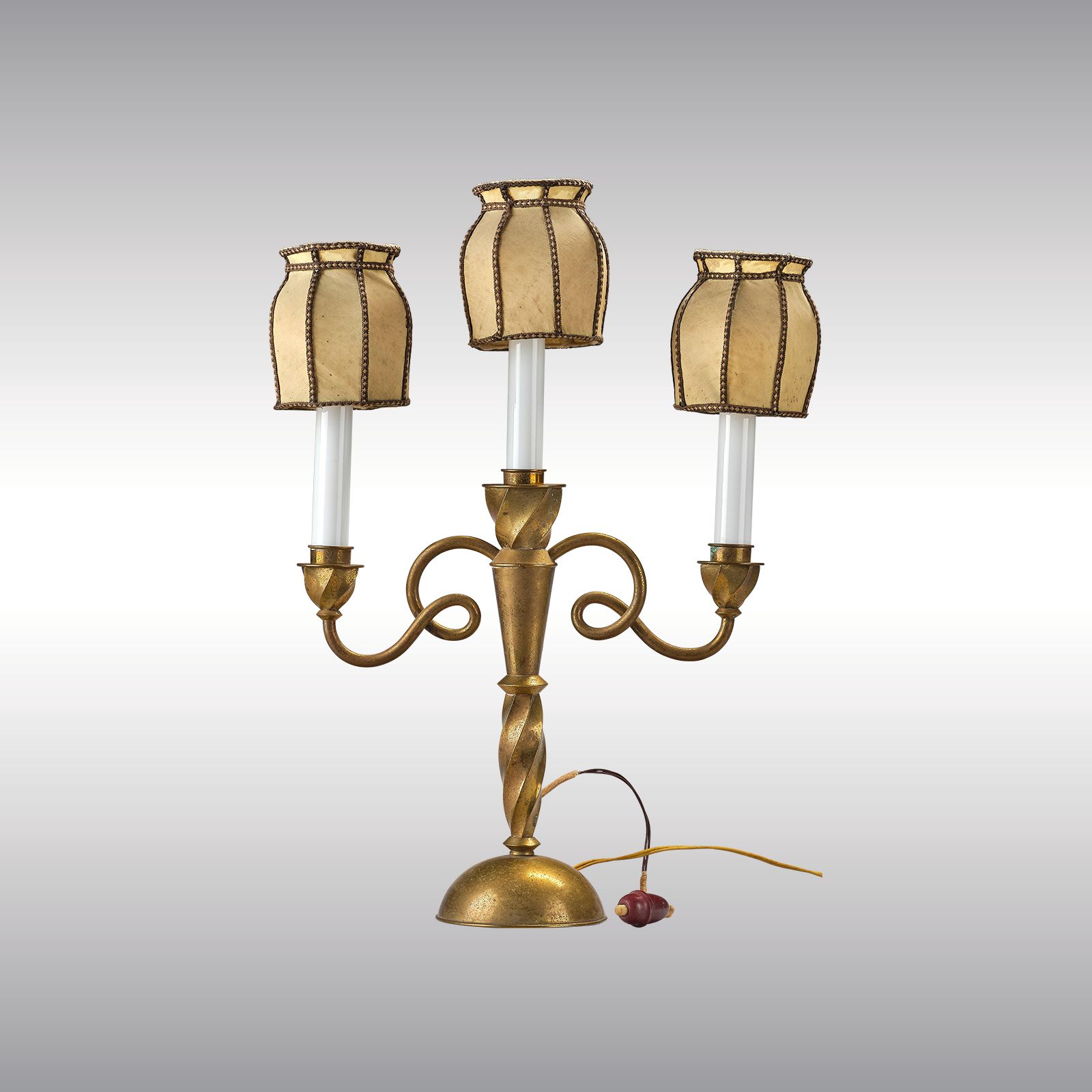 WOKA LAMPS VIENNA - OrderNr.: 50509|Otto Prutscher, dreiflammige Tischlampe, Modell: 6051 - Design: Otto Prutscher
