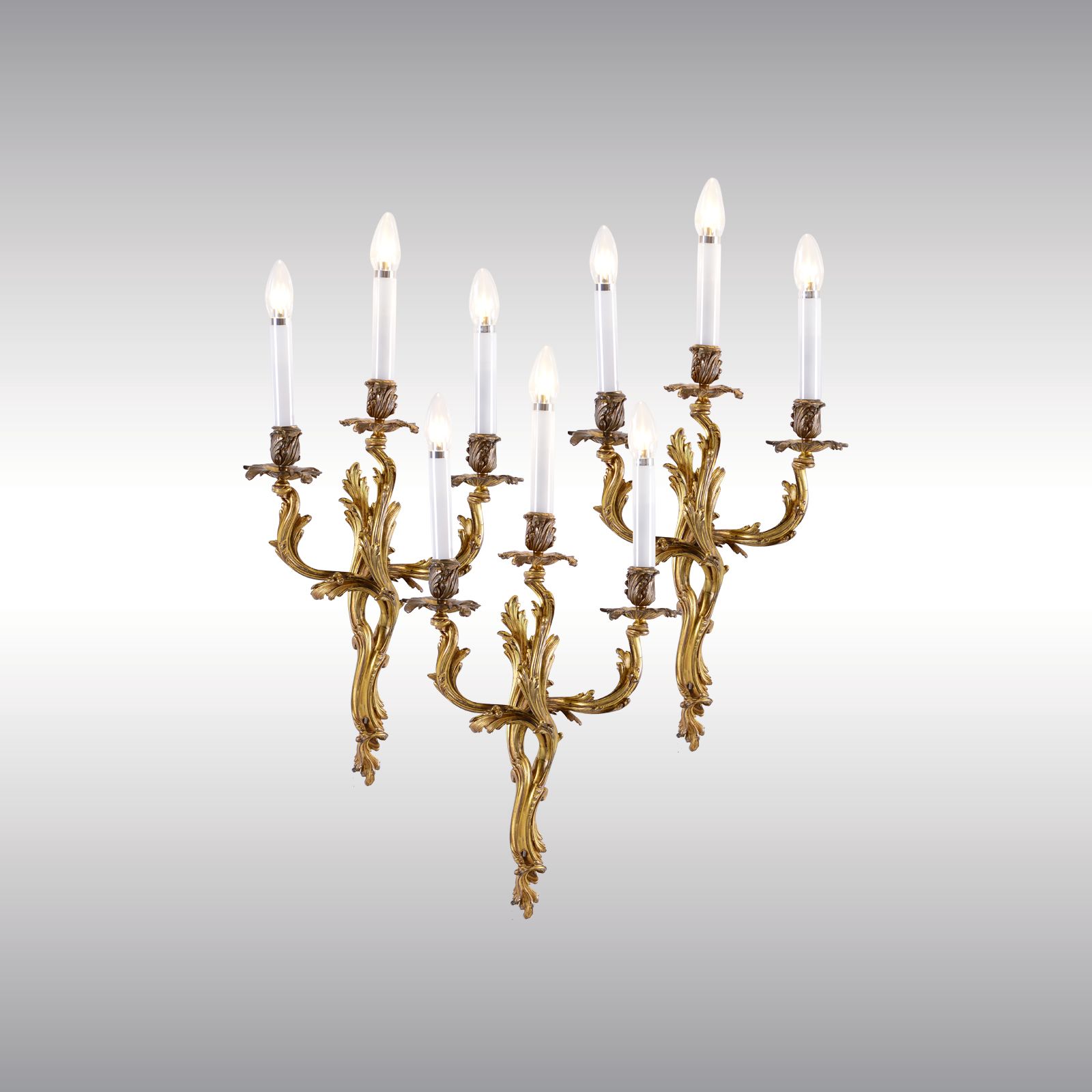 WOKA LAMPS VIENNA - OrderNr.: 60008|Three Rococo Wall Sconces