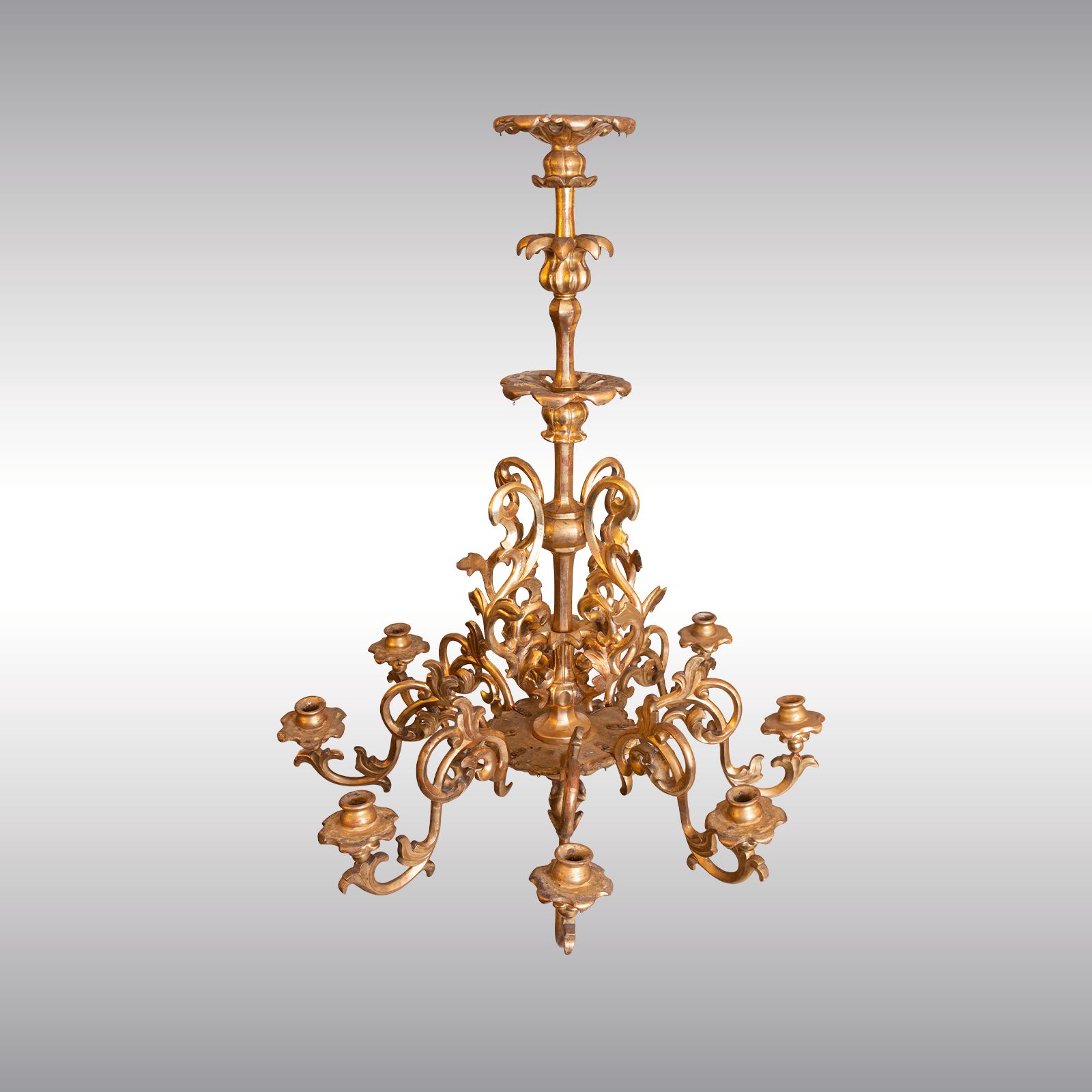 WOKA LAMPS VIENNA - OrderNr.: 60053|Rococo Chandelier leaf gilded - Design: Maria Theresien Stil