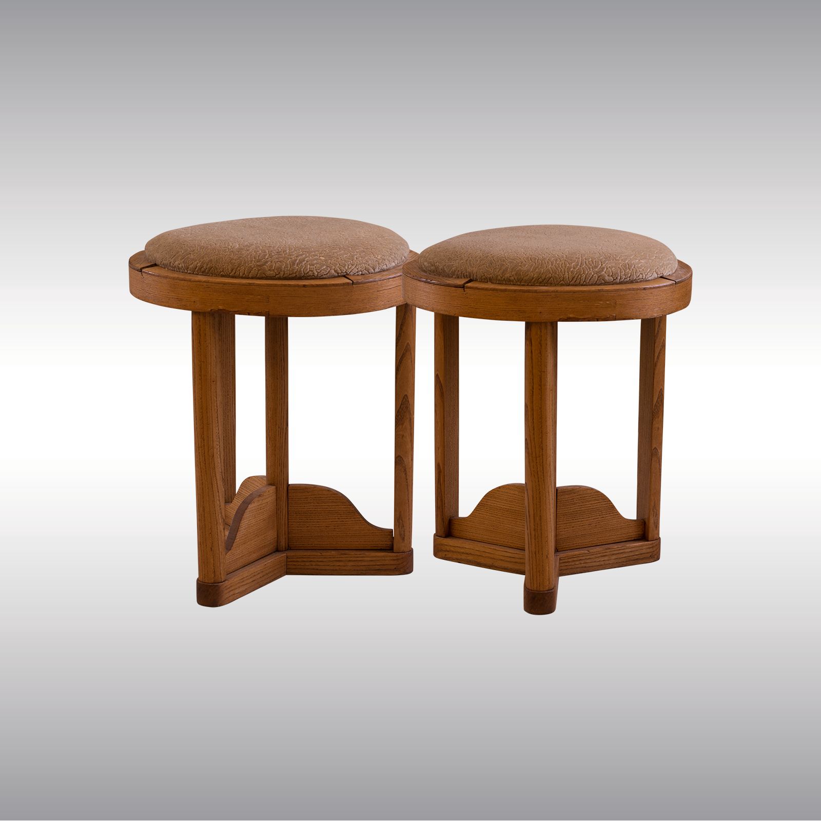 WOKA LAMPS VIENNA - OrderNr.: 80077|Pair of Josef Hoffmann attr. stools - Design: Josef Hoffmann attr.