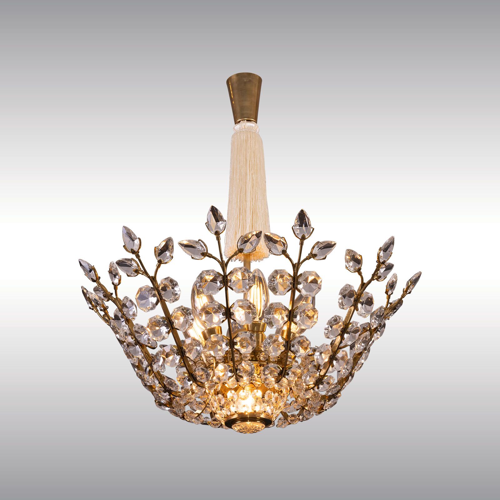 WOKA LAMPS VIENNA - OrderNr.: 80108|Crystal-Chandelier mid Century Modern - Design: Bakalowits