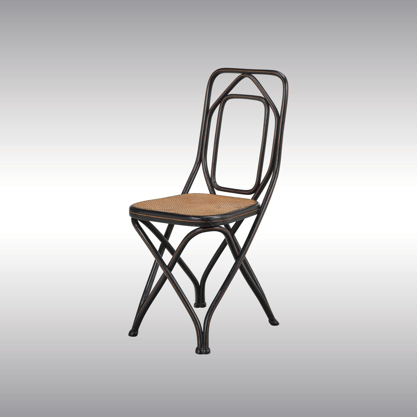 WOKA LAMPS VIENNA - OrderNr.: 80141|A very rare chair, model number 51, demonstration object before 1890 - Design: Thonet Gebrueder