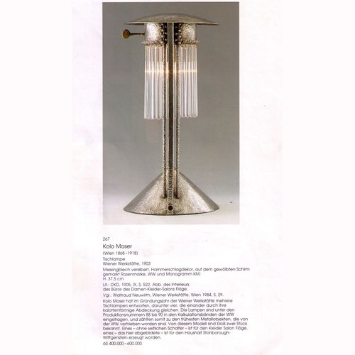 WOKA LAMPS VIENNA - OrderNr.: 20314|Reininghaus, Kolo Moser hammered Tischlampe - Ambience-Image 2