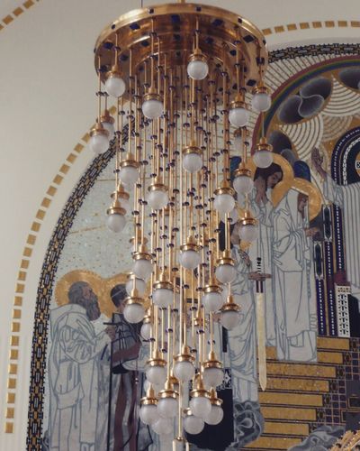 WOKA LAMPS VIENNA - OrderNr.: 20905|Steinhof Church Otto Wagner Chandelier 48 flames - Ambience-Image 11