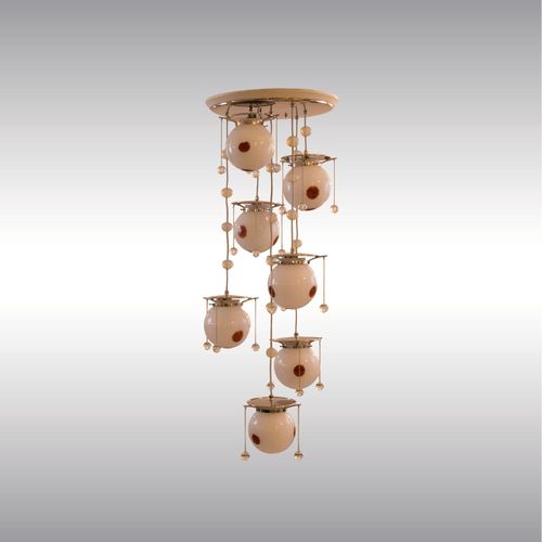 WOKA LAMPS VIENNA - OrderNr.: 21409|Koloman Moser Chandelier - Design: Koloman (Kolo) Moser - Foto 1