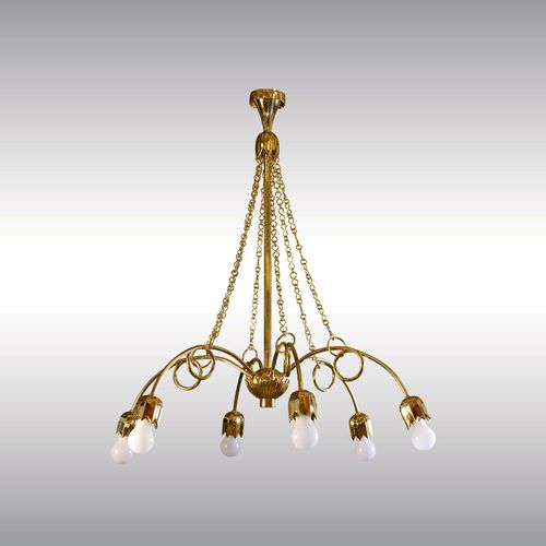 WOKA LAMPS VIENNA - OrderNr.: 21516|Brass Chandelier - Design: Josef Hoffmann - Foto 0