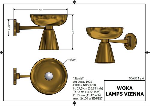 WOKA LAMPS VIENNA - OrderNr.: 21728|Stanizl - Design: ArtDeco - Foto 1