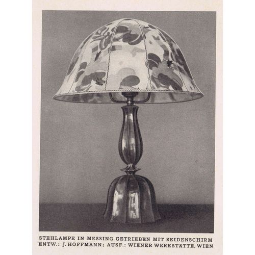 WOKA LAMPS VIENNA - OrderNr.: 21812|Hammered Josef Hoffmann Wiener Werkstaette Table Lamp - Ambience-Image-4