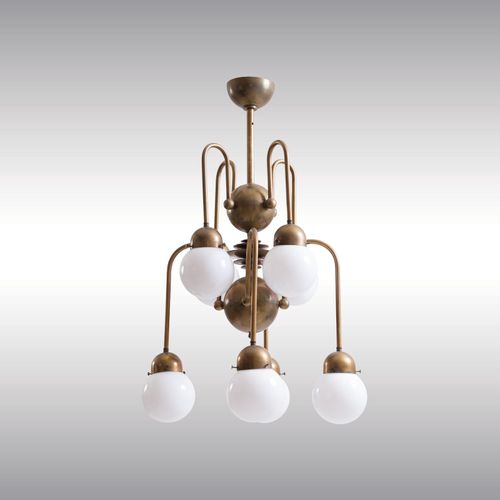 WOKA LAMPS VIENNA - OrderNr.: 21919|Art Deco Machine Age Chandelier - Design: Austrian Mastercraft - Foto 3