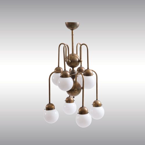 WOKA LAMPS VIENNA - OrderNr.: 21919|Art Deco Machine Age Chandelier - Design: Austrian Mastercraft - Foto 4