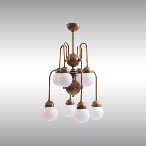 WOKA LAMPS VIENNA - OrderNr.: 21919|Art Deco Machine Age Chandelier - Design: Austrian Mastercraft - Foto 1