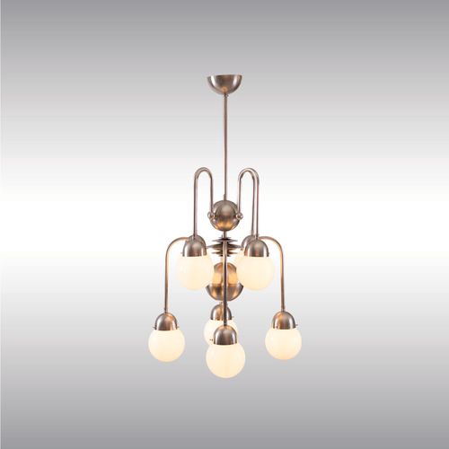 WOKA LAMPS VIENNA - OrderNr.: 21919|Art Deco Machine Age Chandelier - Design: Austrian Mastercraft - Foto 0