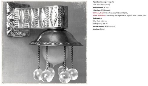 WOKA LAMPS VIENNA - OrderNr.: 21922|Hoffmann WW  Sconces - Ambience-Image-1