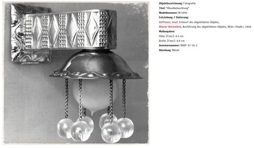 WOKA LAMPS VIENNA - OrderNr.: 21922|Hoffmann WW  Sconces - Ambiente-Foto-2