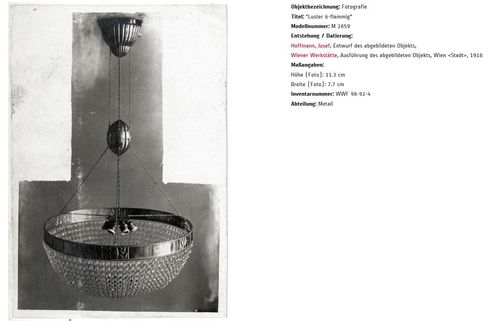 WOKA LAMPS VIENNA - OrderNr.: 22302|Otto Boehler Chandelier - Design: Josef Hoffmann - Foto 5