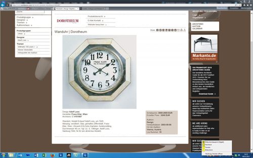 WOKA LAMPS VIENNA - OrderNr.: 35029|Adolf Loos Wall Clock - Ambience-Image-3