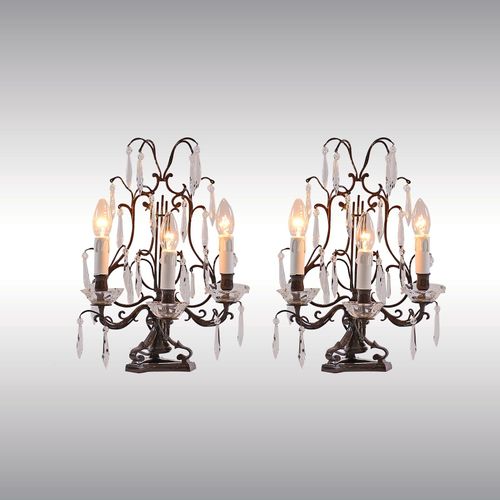 WOKA LAMPS VIENNA - OrderNr.: 80037|Pair of Table-Lamps in form of a Lyra - Design: WOKA - Foto 0