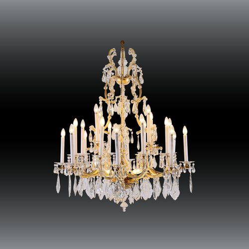 WOKA LAMPS VIENNA - OrderNr.: 80056|Very big magnificent Lobmeyr Maria Theresien Chandelier, 1910 - Design: Maria Theresien Stil - Foto 0