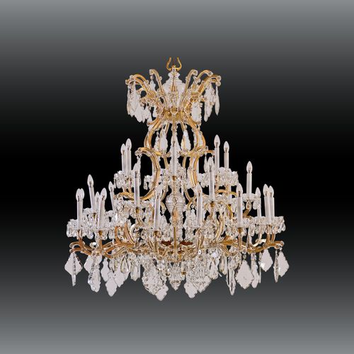 WOKA LAMPS VIENNA - OrderNr.: 44036|Very big magnificent Lobmeyr Maria Theresien Chandelier, 1910 - Design: Maria Theresien Stil - Foto 1