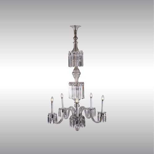 WOKA LAMPS VIENNA - OrderNr.:  60026|Elegant Glass Chandelier 1960