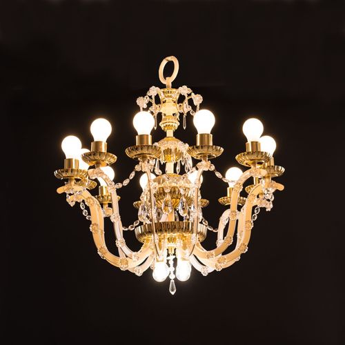 WOKA LAMPS VIENNA - OrderNr.: 80080|Magnificent WOKA Chandelier mid century modern - Design: WOKA - Foto 2