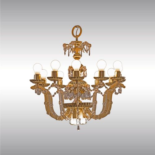 WOKA LAMPS VIENNA - OrderNr.: 80080|Magnificent WOKA Chandelier mid century modern - Design: WOKA - Foto 0