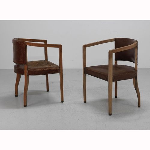 WOKA LAMPS VIENNA - OrderNr.: 80026|Carl Witzmann 1902 rare pair of chairs house Bergmann - Design: Carl Witzmann - Foto 3