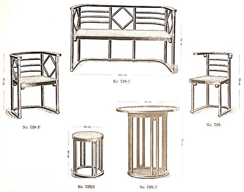 WOKA LAMPS VIENNA - OrderNr.: 80073|Fledermaus-Tisch Josef Hoffmann Kohn 1905 - Ambiente-Foto-0