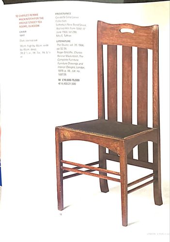WOKA LAMPS VIENNA - OrderNr.: 80085|Low-Back Chair from the Argyle Street Tea Room Glasgow - Design: Charles Rennie Mackintosh - Foto 3