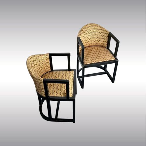 55019 - Pair of Sezessionistist Chairs, Design Wilhelm Schmidt for Friedrich Otto Schmidt, Wien, 1908 WOKA LAMPS VIENNA - OrderNr.: 55019|Pair of Sezessionistist Chairs, Design Wilhelm Schmidt for Friedrich Otto Schmidt, Wien, 1908 - Design: Wilhelm Schmidt - Foto 3