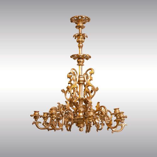 WOKA LAMPS VIENNA - OrderNr.: 60053|Rokoko Luster Blattvergoldet - Design: Maria Theresien Stil - Foto 1