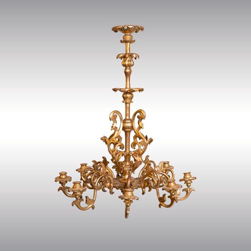 WOKA LAMPS VIENNA - OrderNr.: 60053|Rococo Chandelier leaf gilded - Design: Maria Theresien Stil - Foto 0