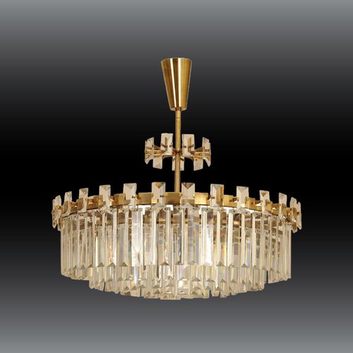 WOKA LAMPS VIENNA - OrderNr.: 60056|Mid Century Modern Crystal Chandelier - Design: Oswald Haerdtl - Foto 0