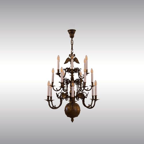 WOKA LAMPS VIENNA - OrderNr.: 80062|A Baroque bronze chandelier, so-called "Polenluster" - Foto 3