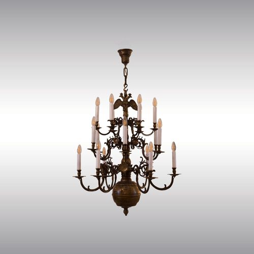 WOKA LAMPS VIENNA - OrderNr.: 80062|A Baroque bronze chandelier, so-called "Polenluster" - Foto 0