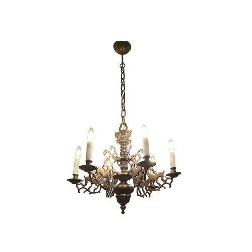 WOKA LAMPS VIENNA - OrderNr.: 80101| Baroque Style Bronze chandelier with stylized mythical creatures - Foto 3