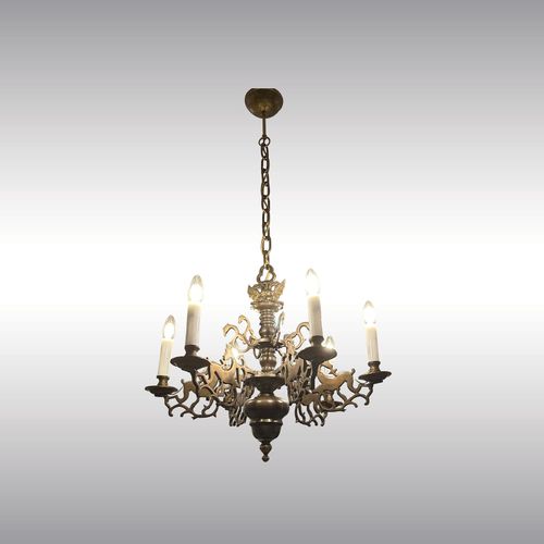 WOKA LAMPS VIENNA - OrderNr.:  80101| Baroque Style Bronze chandelier with stylized mythical creatures