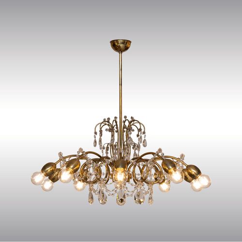 WOKA LAMPS VIENNA - OrderNr.:  80117|Lobmeyr Parlor Chandelier 1960